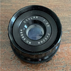 Vintage Photograph Ocular Lens 1:3.5 F=50mm Made in Japan